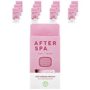 AfterSpa, Mini Makeup Remover, Pink, 12 Cloth