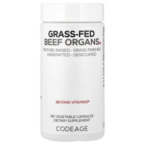 Codeage, Grass-Fed Beef Organs, 180 Vegetable Capsules