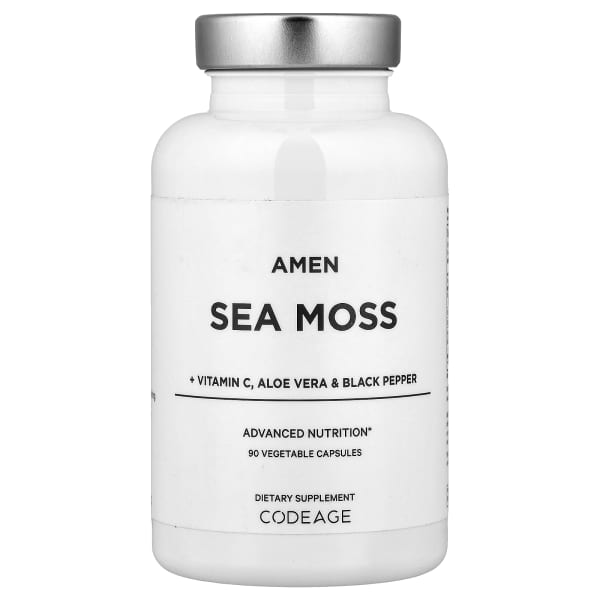 Codeage, Amen, Sea Moss + Vitamin C, Aloe Vera & Black Pepper, 90 Vegetable Capsules