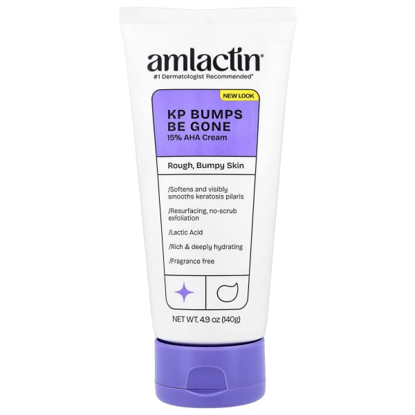 AmLactin, KP Bumps Be Gone, 15% AHA Cream, Rough, Bumpy Skin, Fragrance Free, 4.9 oz (140 g)
