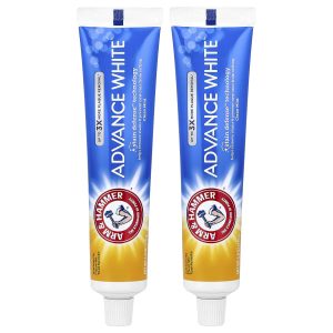 Arm & Hammer, Advance White™, Anticavity Fluoride Toothpaste, Clean Mint, Twin Pack, 6 oz (170 g) Each