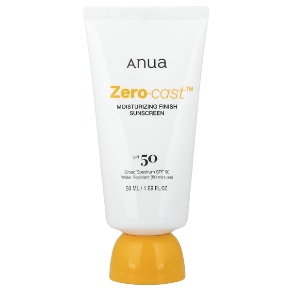Anua, Zero-Cast™, Moisturizing Finish Sunscreen, SPF 50, 1.69 fl oz (50 ml)