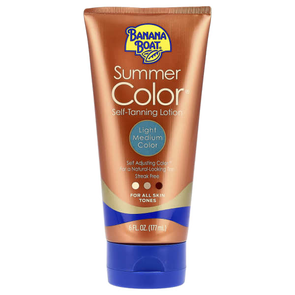 Banana Boat, Summer ColorĀ®, Self Tanning Lotion, Light Medium Color, 6 fl oz (177 ml)
