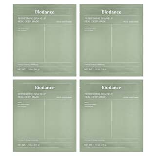 Biodance, Refreshing Sea Kelp Real Deep Beauty Mask, 4 Sheets, 1.19 oz (34 g) Each