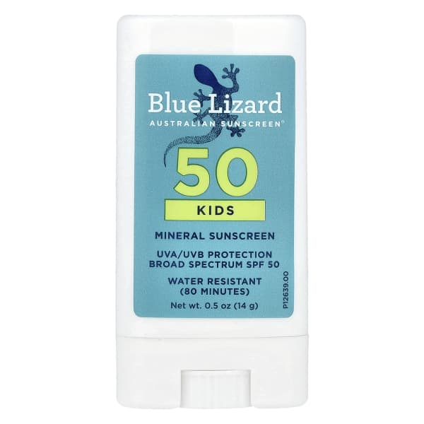 Blue Lizard Australian Sunscreen, Kids Mineral Sunscreen Stick, SPF 50, 0.5 oz (14 g)