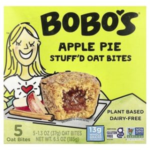 Bobo's Oat Bars, Stuff'd Oat Bites, Apple Pie, 5 Bites, 1.3 oz (37 g) Each