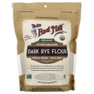 Bob's Red Mill, Organic Dark Rye Flour, Whole Grain, 20 oz (567 g)