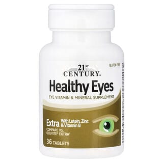 21st Century, Healthy Eyes, Extra with Lutein, Zinc & Vitamin B, 36 Tablets