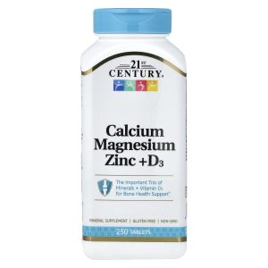 21st Century, Calcium Magnesium Zinc + D3, 250 Tablets