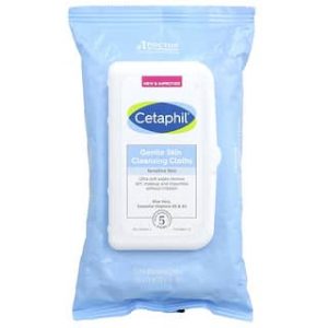 Cetaphil, Gentle Skin Cleansing Cloths, Fragrance Free, 25 Pre-Moistened Cloths