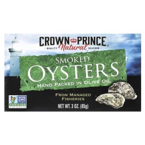 Crown Prince Natural, Smoked Oysters In Olive Oil, 3 oz (85 g)