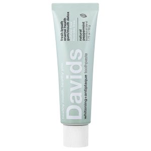 Davids, Premium Toothpaste, Whitening Antiplaque, Natural Peppermint, 1.75 oz (50 g)