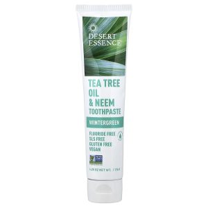 Desert Essence, Tea Tree Oil & Neem Toothpaste, Wintergreen, 6.25 oz (176 g)
