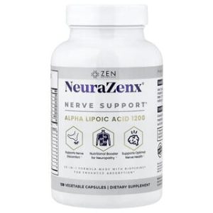 Zen Nutrients, NeuraZenx®, Nerve Support, 120 Vegetable Capsules
