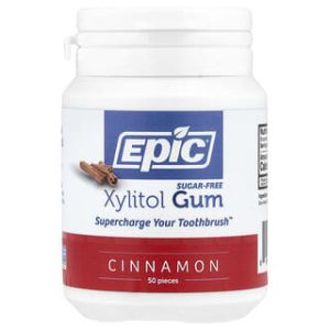 Epic Dental, Xylitol Gum, Cinnamon, 50 Pieces
