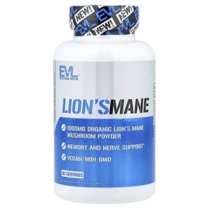 EVLution Nutrition, Lion's Mane, 60 Veggie Capsules (500 mg per Capsule)