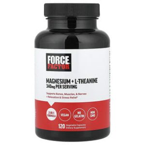 Force Factor, Magnesium + L-Theanine, 120 Vegetable Capsules