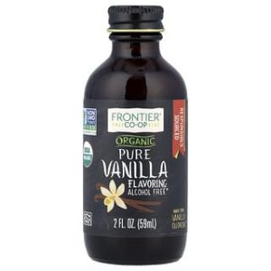 Frontier Co-op, Organic Pure Vanilla Flavoring, Alcohol Free, 2 fl oz (59 ml)