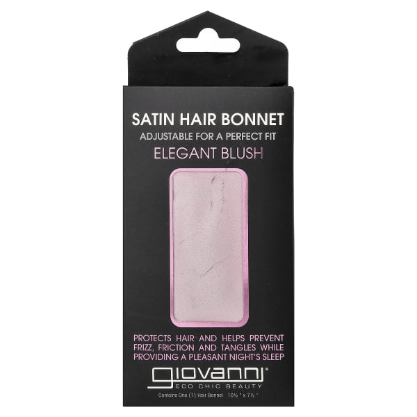 Giovanni, Satin Hair Bonnet, Elegant Blush, 1 Hair Bonnet