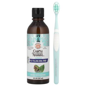 GuruNanda, Natural Oil Pulling Oral Rinse, Farmed Mint™, 8 fl oz (237 ml)