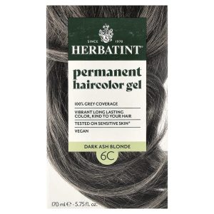 Herbatint, Permanent Haircolor Gel, 6C Dark Ash Blonde, 5.75 fl oz (170 ml)