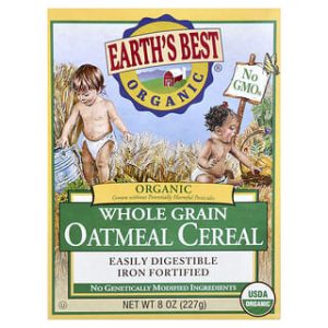 Earth's Best, Organic Whole Grain Oatmeal Cereal, 8 oz (227 g)