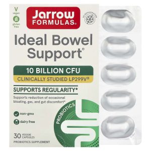 Jarrow Formulas, Ideal Bowel Support®, 10 Billion CFU, 30 Veggie Capsules