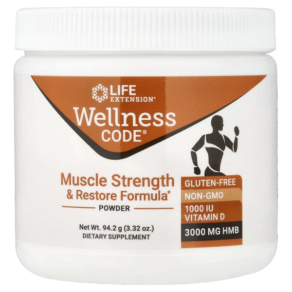 Life Extension, Wellness CodeĀ®, Muscle Strength & Restore Formula Powder, 3.32 oz (94.2 g)