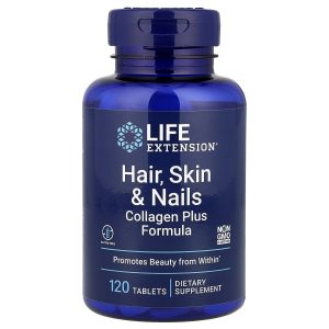 Life Extension, Hair, Skin & Nails, Collagen Plus Formula, 120 Tablets
