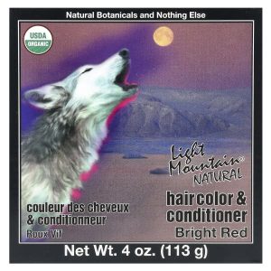 Light Mountain, Natural Hair Color & Conditioner, Bright Red, 4 oz (113 g)