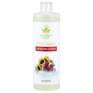 Mild By Nature, (Nature's Gate), Pomegranate Sunflower Body Wash, 16 fl oz (473 ml)