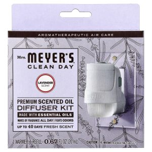 Mrs. Meyers Clean Day, Premium Scented Oil Diffuser Kit, Lavender, 1 Kit