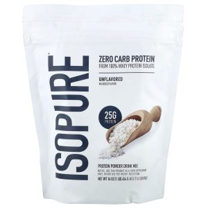 Isopure, Zero Carb Protein Powder, Unflavored, 1 lb (454 g)