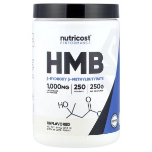 Nutricost, Performance, HMB Powder, Unflavored, 8.9 oz (250 g)