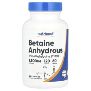 Nutricost, Betaine Anhydrous, 120 Capsules (750 mg per Capsule)