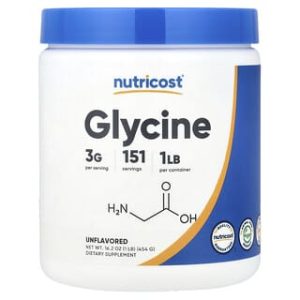 Nutricost, Glycine, Unflavored, 16.2 oz (454 g)