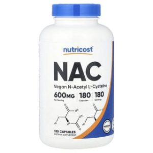 Nutricost, NAC, 600 mg, 180 Capsules