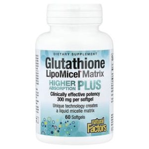 Natural Factors, Glutathione LipoMicel Matrix, 60 Softgels (300 mg per Softgel)