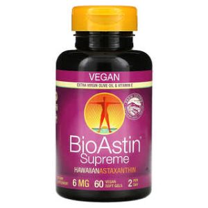 Nutrex Hawaii, BioAstin® Supreme, Hawaiian Astaxanthin, 6 mg, 60 Vegan Soft Gels