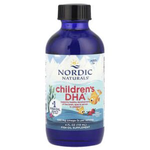 Nordic Naturals, Children's DHAā¢, Ages 1+, Strawberry, 4 fl oz (119 ml)