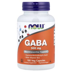 NOW Foods, GABA, 100 Veg Capsules