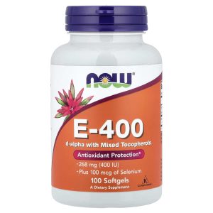 NOW Foods, E-400 D-Alpha with Mixed Tocopherols, 100 Softgels