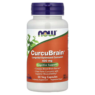 NOW Foods, CurcuBrain™, 400 mg, 50 Veg Capsules