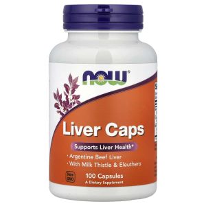 NOW Foods, Liver Caps With Milk Thistle & Eleuthero, 100 Capsules