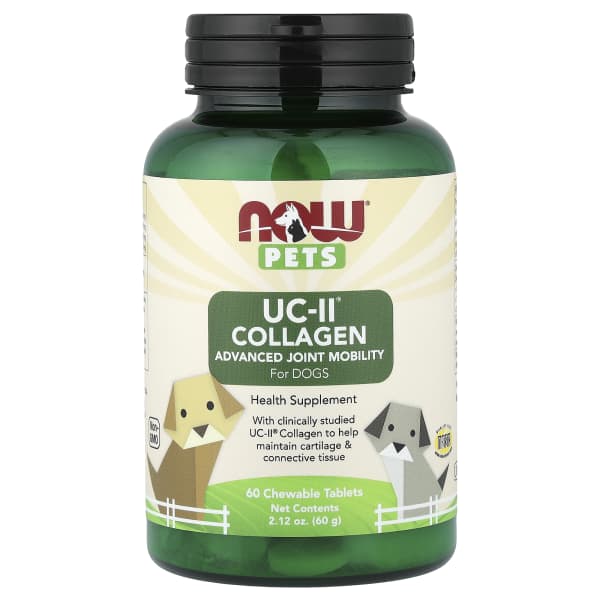 NOW Foods, Pets, UC-IIĀ® Collagen Advanced Joint Mobility, For Dogs, 60 Chewable Tablets, 2.12 oz (60 g)