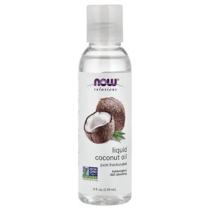 NOW Foods, Solutions, Liquid Coconut Oil, Pure Fractionated, 4 fl oz (118 ml)