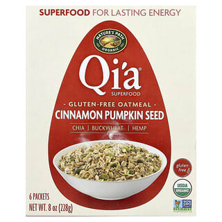 Nature's Path, Organic Qi'a® Superfood Gluten Free Oatmeal, Cinnamon Pumpkin Seed, 6 Packets, 38 g Each
