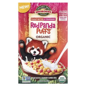 Nature's Path, Envirokidz, Organic Red Panda Puffs⢠Cereal, Peanut Butter & Strawberry, 10 oz (284 g)