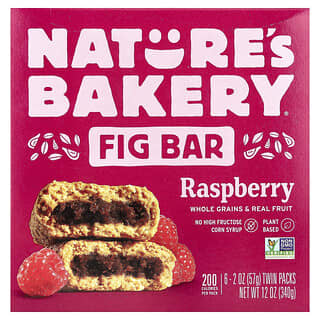 Nature's Bakery, Fig Bar, Raspberry, 6 Twin Packs, 2 oz (57 g) Each