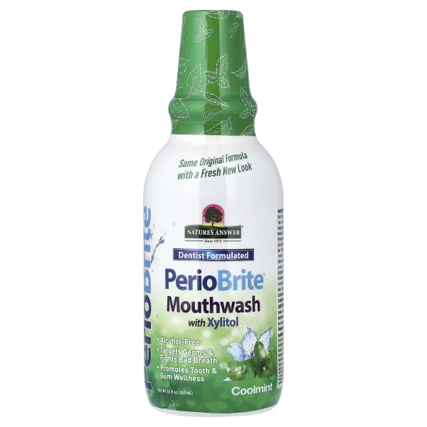 Nature's Answer, PerioBrite®, Mouthwash with Xylitol, Coolmint, 16 fl oz (480 ml)